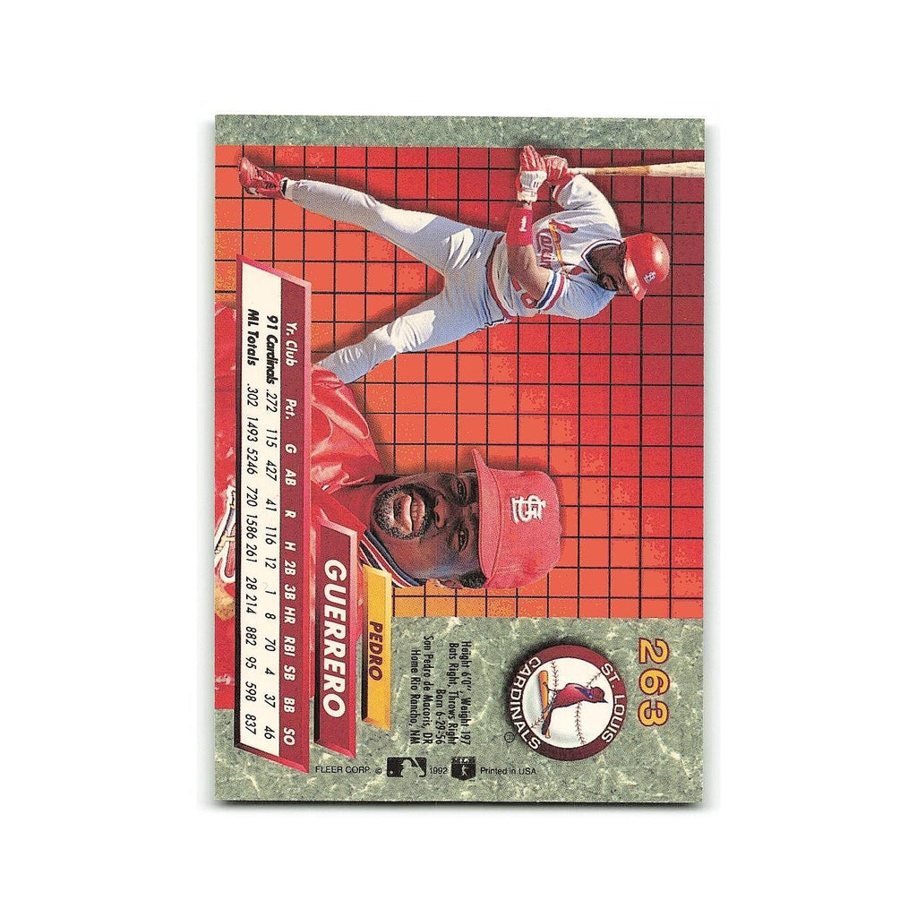 Pedro Guerrero 1992 Fleer Ultra #263 St. Louis Cardinals Baseball Card NM