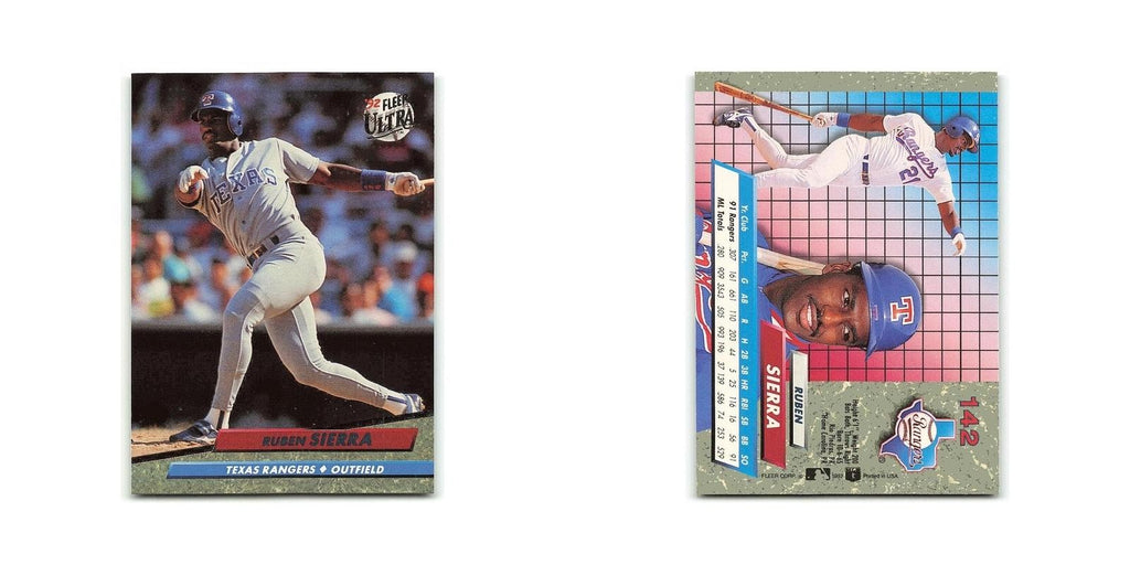 Ruben Sierra 1992 Fleer Ultra #142 Texas Rangers Baseball Card NM