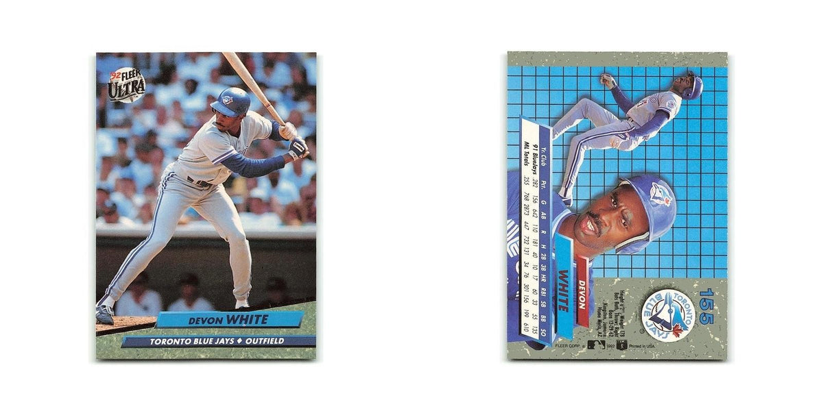 Devon White 1992 Fleer Ultra #155 Toronto Blue Jays Baseball Card NM