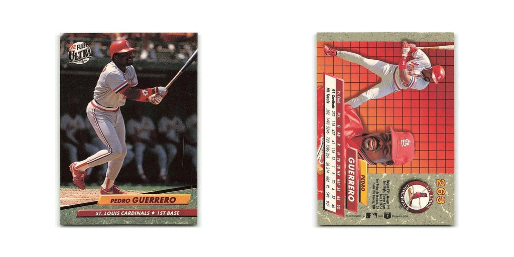 Pedro Guerrero 1992 Fleer Ultra #263 St. Louis Cardinals Baseball Card NM