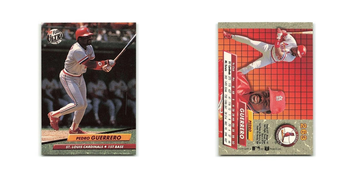 Pedro Guerrero 1992 Fleer Ultra #263 St. Louis Cardinals Baseball Card NM