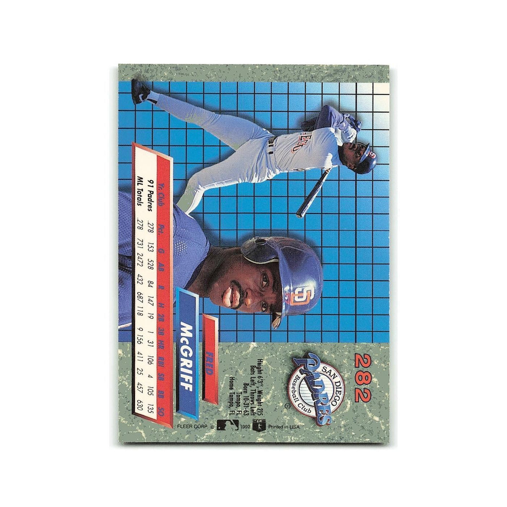 Fred McGriff 1992 Fleer Ultra #282 San Diego Padres Baseball Card NM