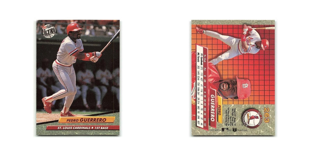 Pedro Guerrero 1992 Fleer Ultra #263 St. Louis Cardinals Baseball Card NM