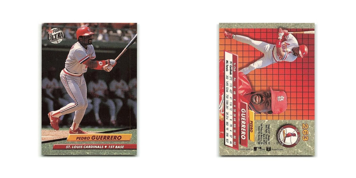 Pedro Guerrero 1992 Fleer Ultra #263 St. Louis Cardinals Baseball Card NM