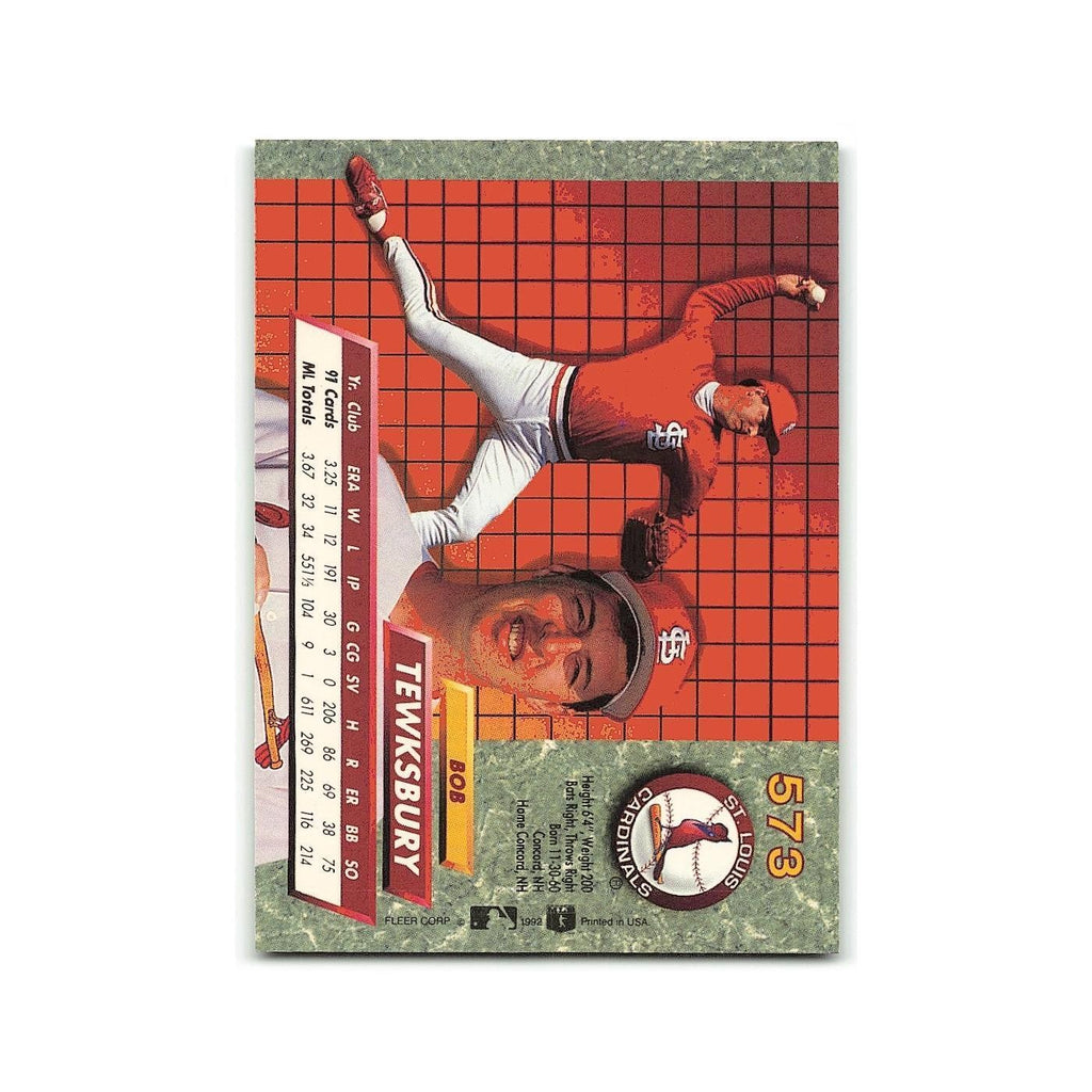 Bob Tewksbury 1992 Fleer Ultra #573 St. Louis Cardinals Baseball Card NM