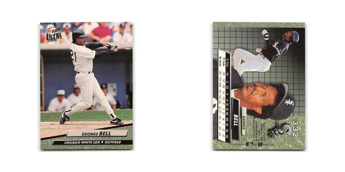George Bell 1992 Fleer Ultra #332 Chicago White Sox Baseball Card NM