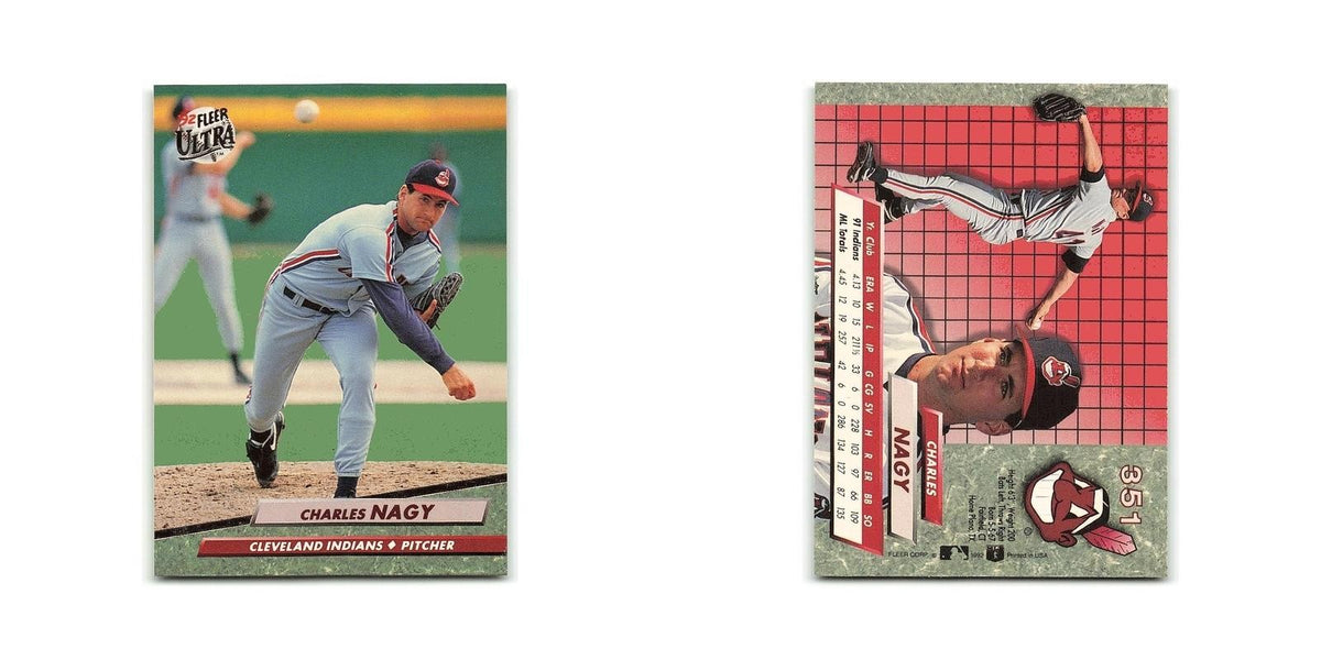 Charles Nagy 1992 Fleer Ultra #351 Cleveland Indians Baseball Card NM