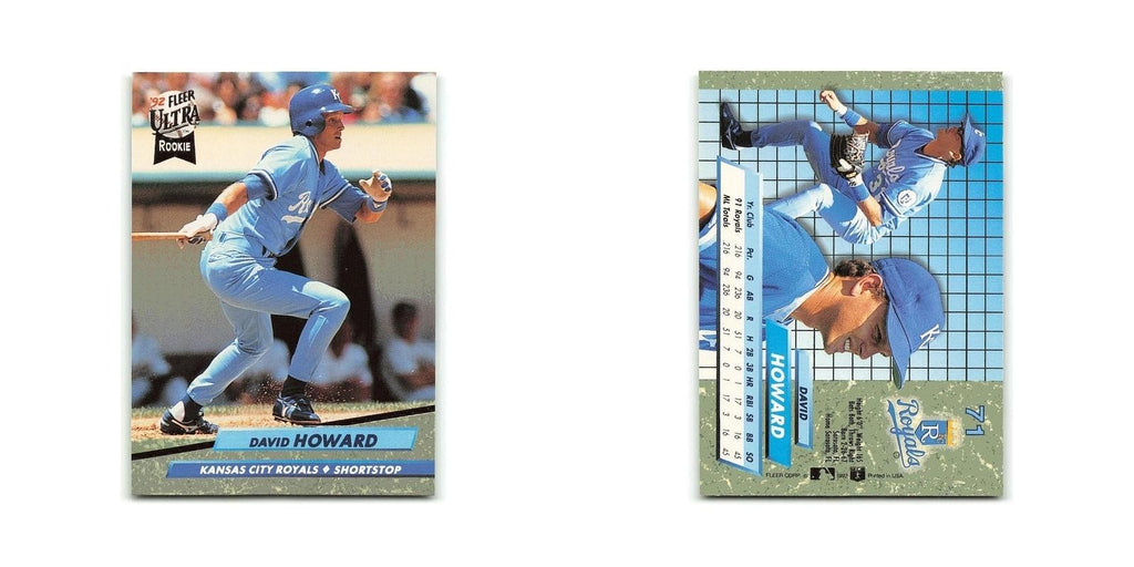 David Howard Rookie 1992 Fleer Ultra #71 Kansas City Royals Baseball Card NM