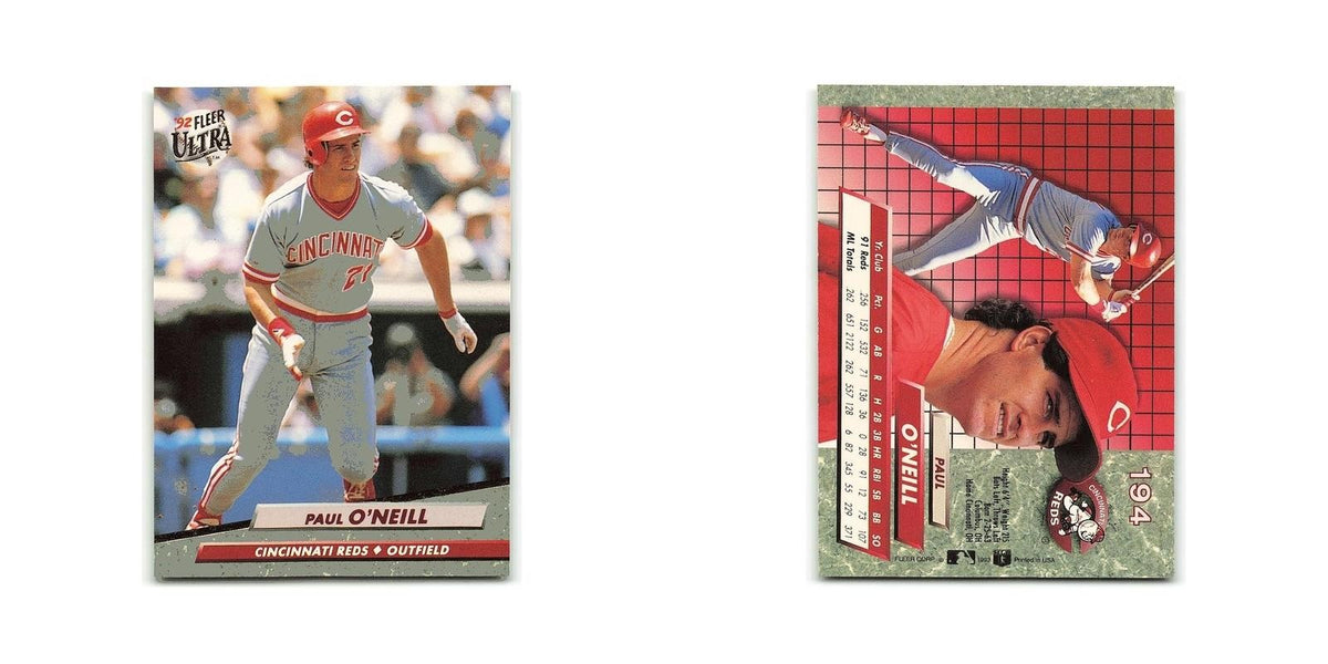 Paul O'Neill 1992 Fleer Ultra #194 Cincinnati Reds Baseball Card NM