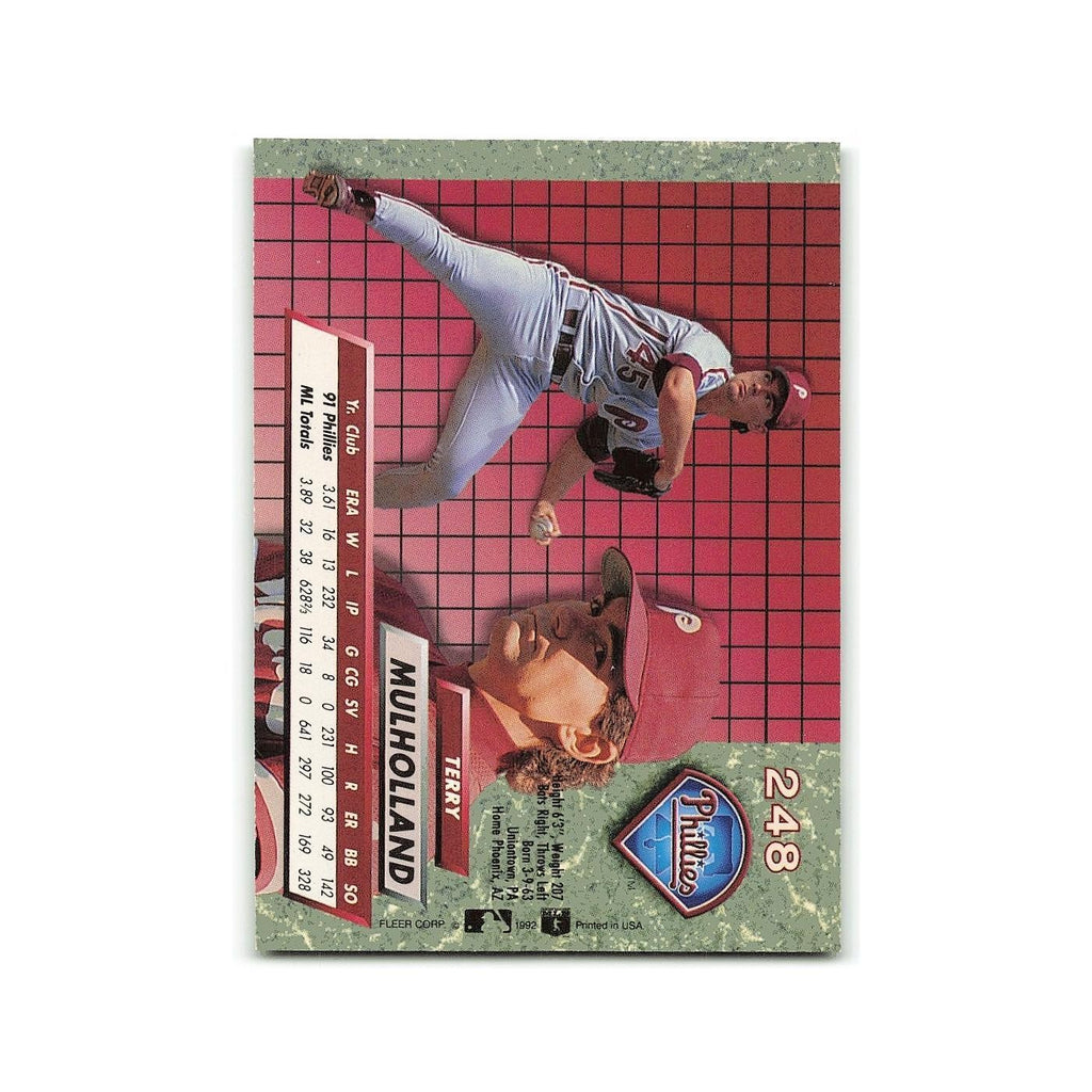 Terry Mulholland 1992 Fleer Ultra #248 Philadelphia Phillies Baseball Card NM