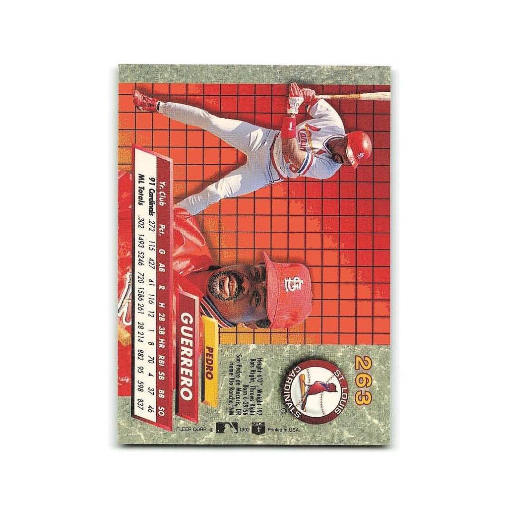 Pedro Guerrero 1992 Fleer Ultra #263 St. Louis Cardinals Baseball Card NM