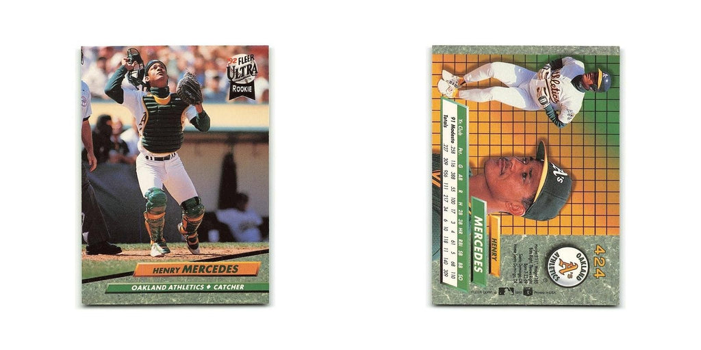 Henry Mercedes Rookie 1992 Fleer Ultra #424 Oakland Athletics Baseball Card NM