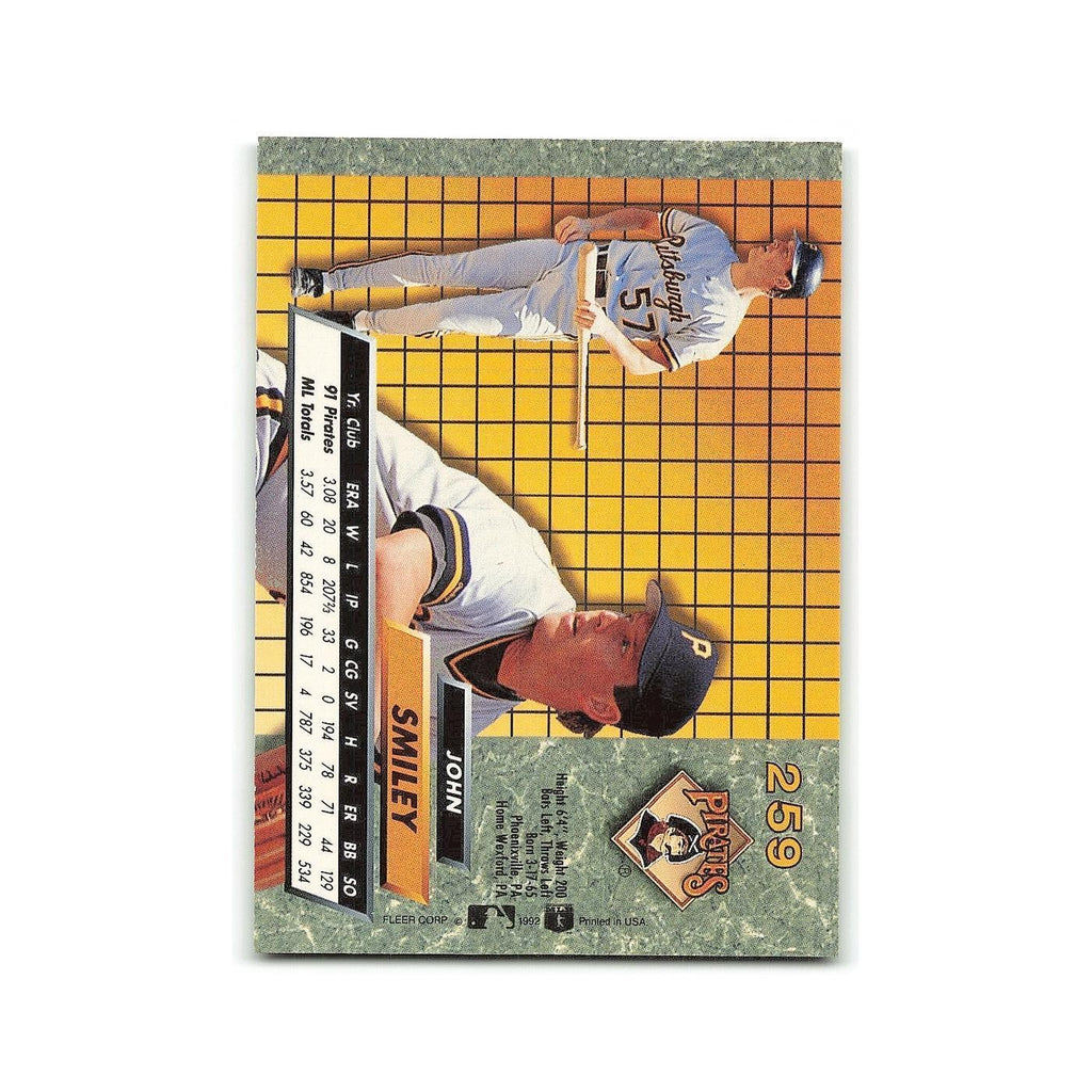 John Smiley 1992 Fleer Ultra #259 Pittsburgh Pirates Baseball Card NM