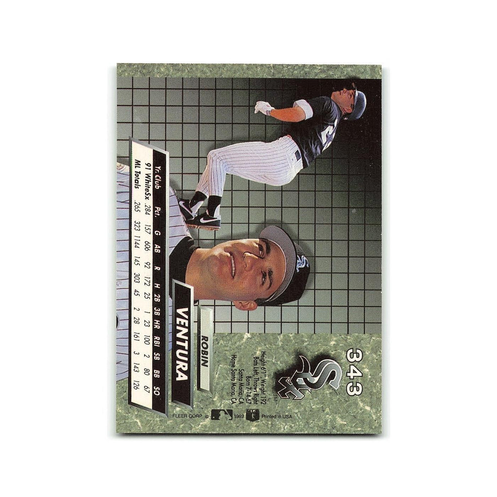 Robin Ventura 1992 Fleer Ultra #343 Chicago White Sox Baseball Card NM