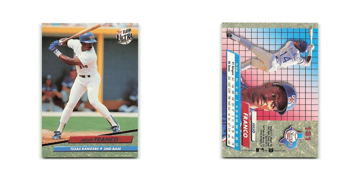 Julio Franco 1992 Fleer Ultra #131 Texas Rangers Baseball Card NM