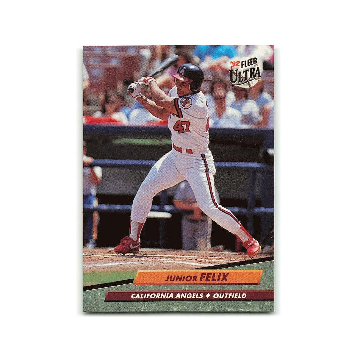 Junior Felix 1992 Fleer Ultra #325 California Angels Baseball Card NM