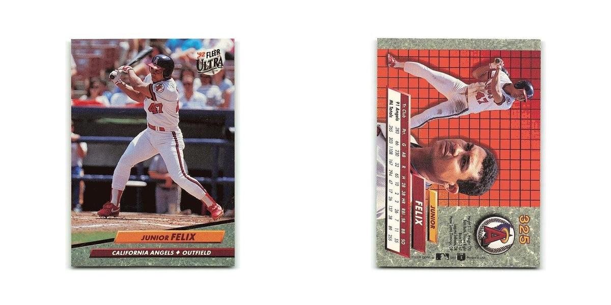 Junior Felix 1992 Fleer Ultra #325 California Angels Baseball Card NM