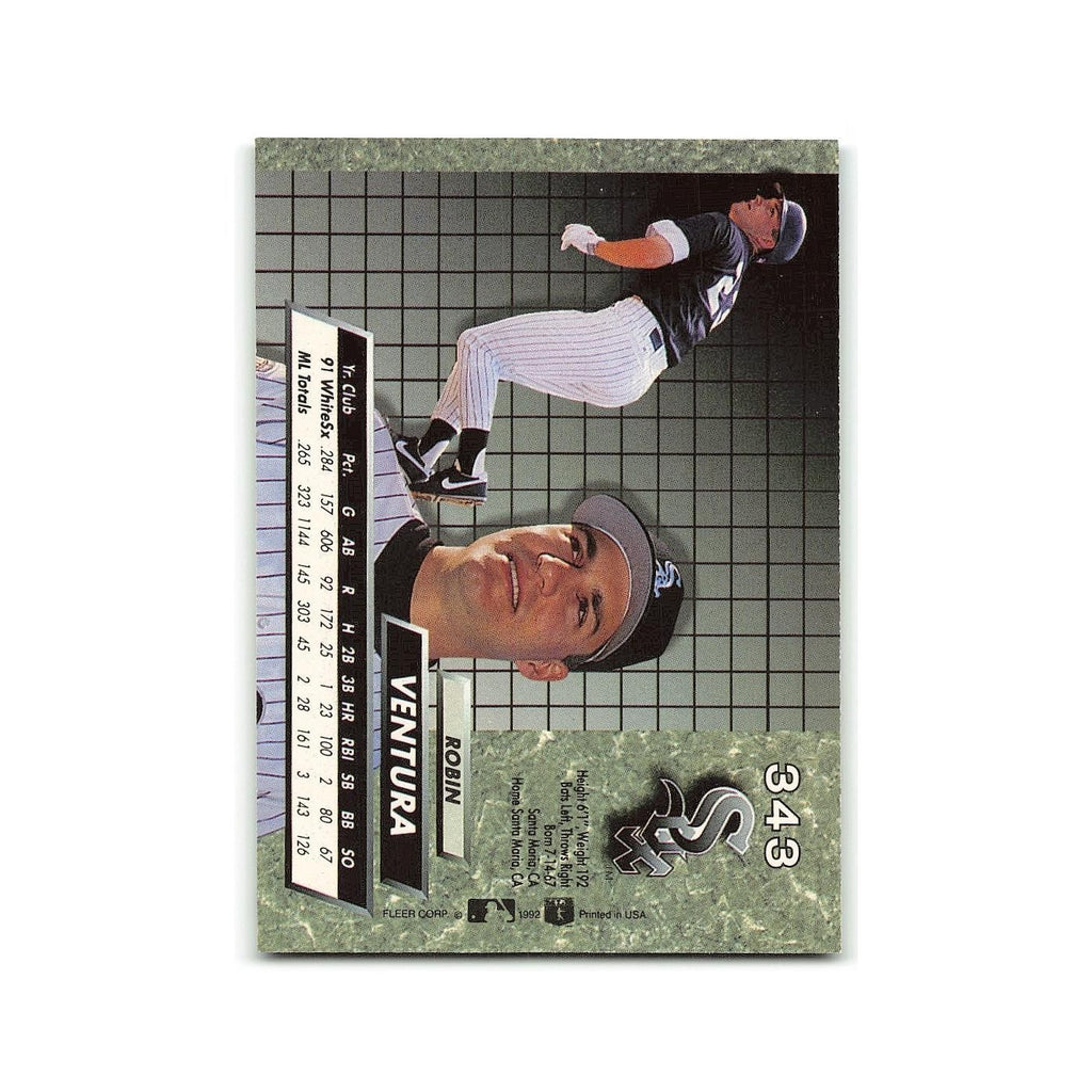 Robin Ventura 1992 Fleer Ultra #343 Chicago White Sox Baseball Card NM