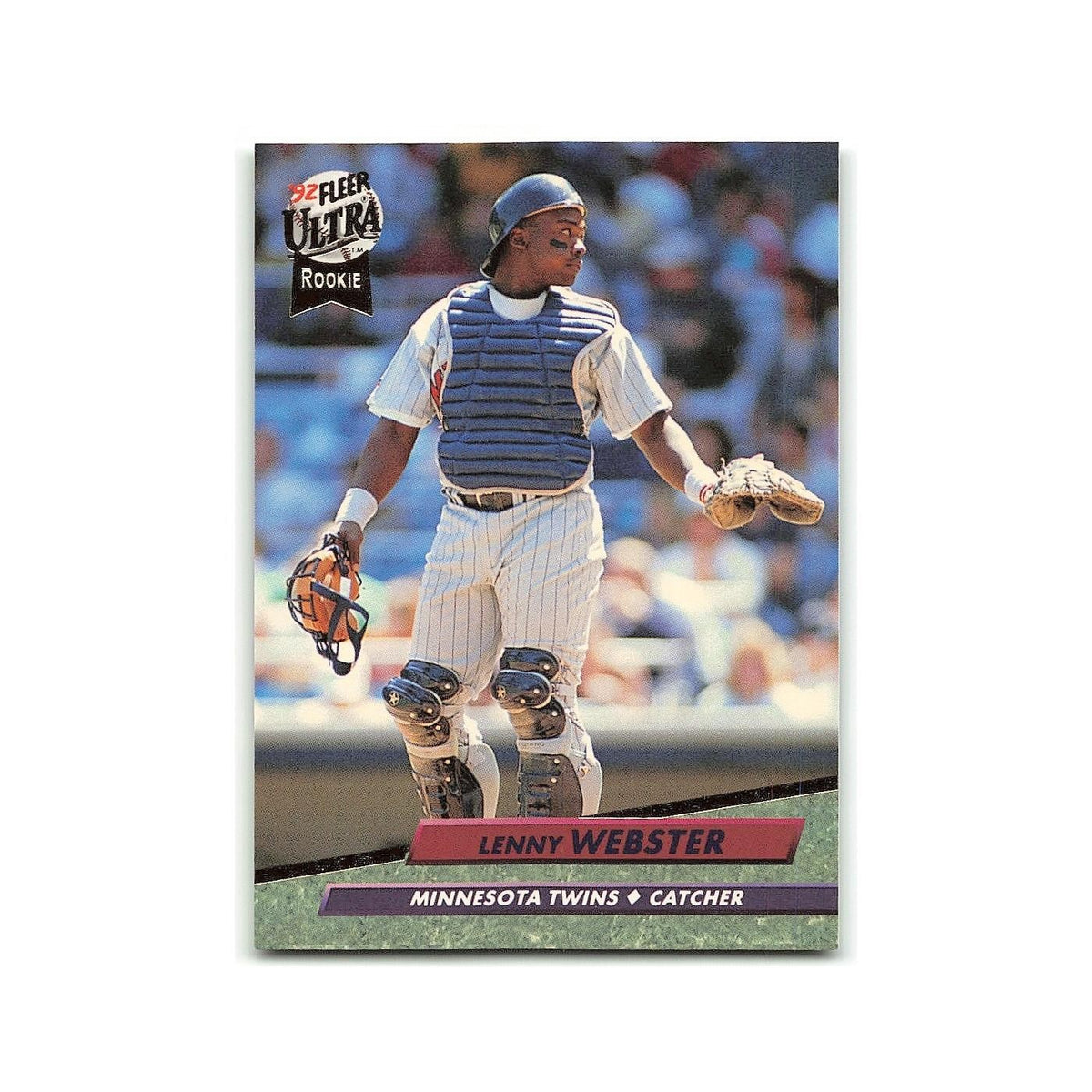 Lenny Webster Rookie 1992 Fleer Ultra #402 Minnesota Twins Baseball Card NM