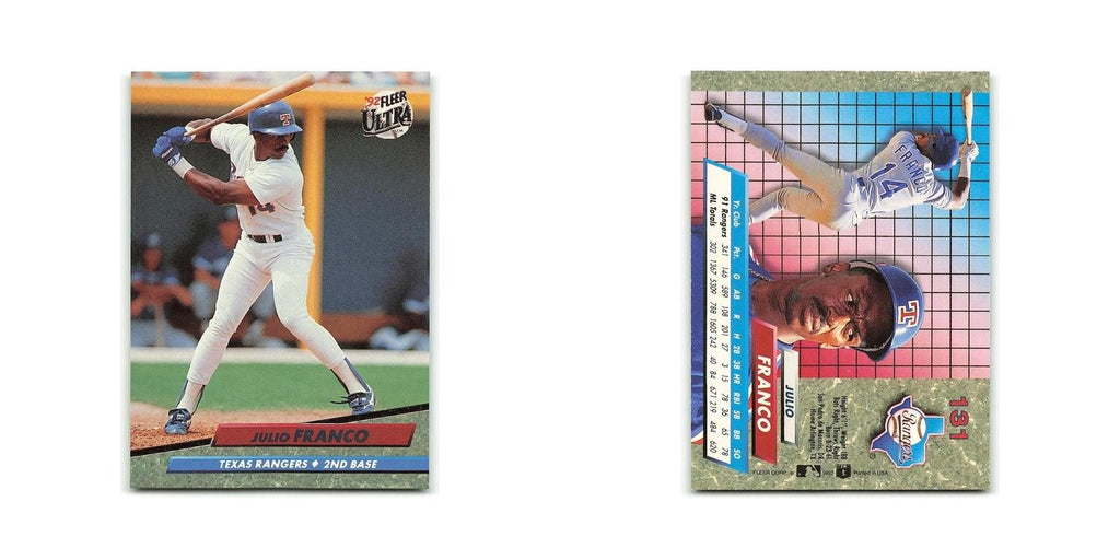 Julio Franco 1992 Fleer Ultra #131 Texas Rangers Baseball Card NM