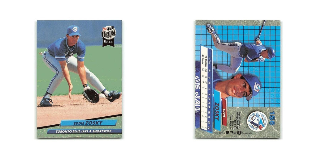 Eddie Zosky Rookie 1992 Fleer Ultra #156 Toronto Blue Jays Baseball Card NM