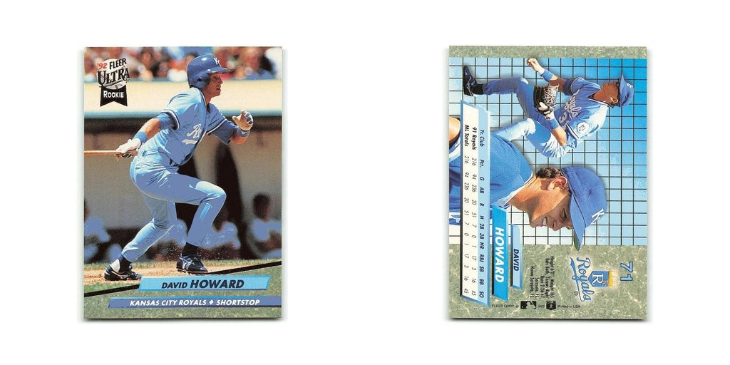 David Howard Rookie 1992 Fleer Ultra #71 Kansas City Royals Baseball Card NM