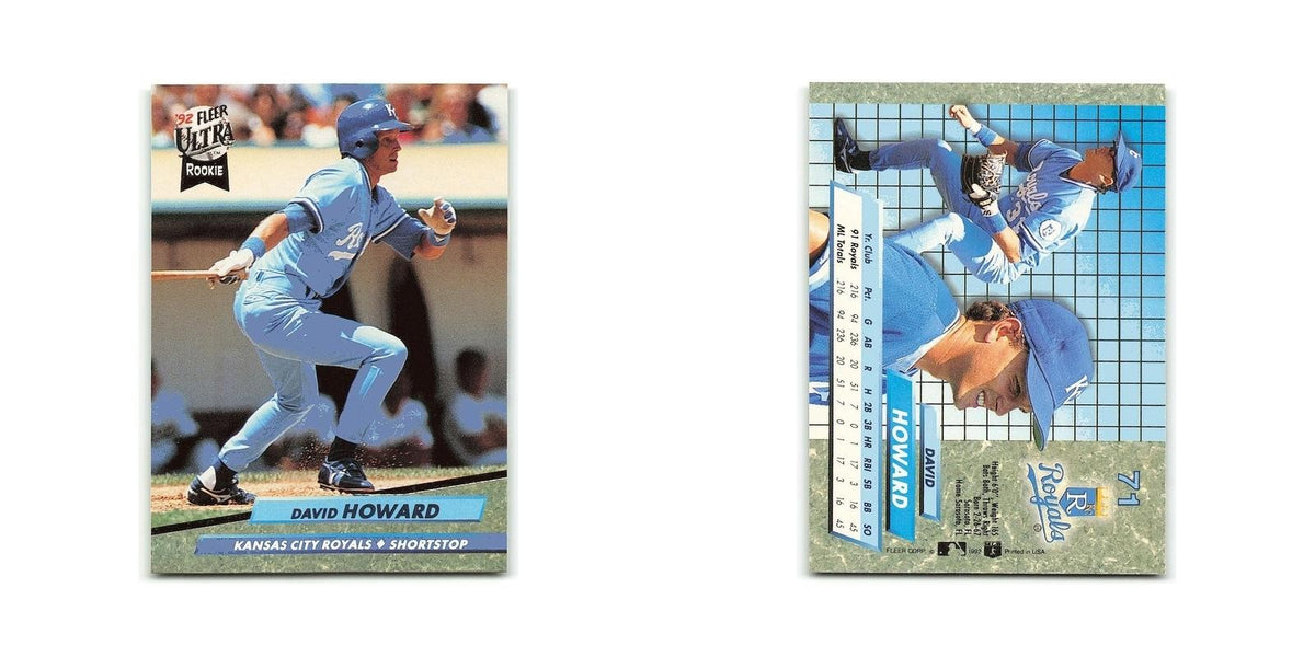 David Howard Rookie 1992 Fleer Ultra #71 Kansas City Royals Baseball Card NM