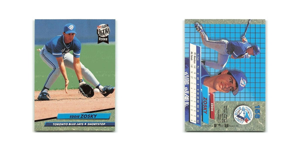 Eddie Zosky Rookie 1992 Fleer Ultra #156 Toronto Blue Jays Baseball Card NM