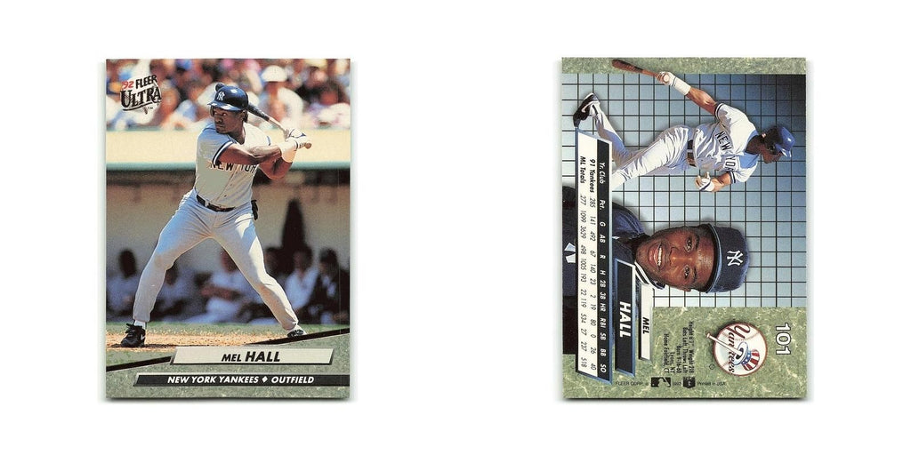 Mel Hall 1992 Fleer Ultra #101 New York Yankees Baseball Card NM