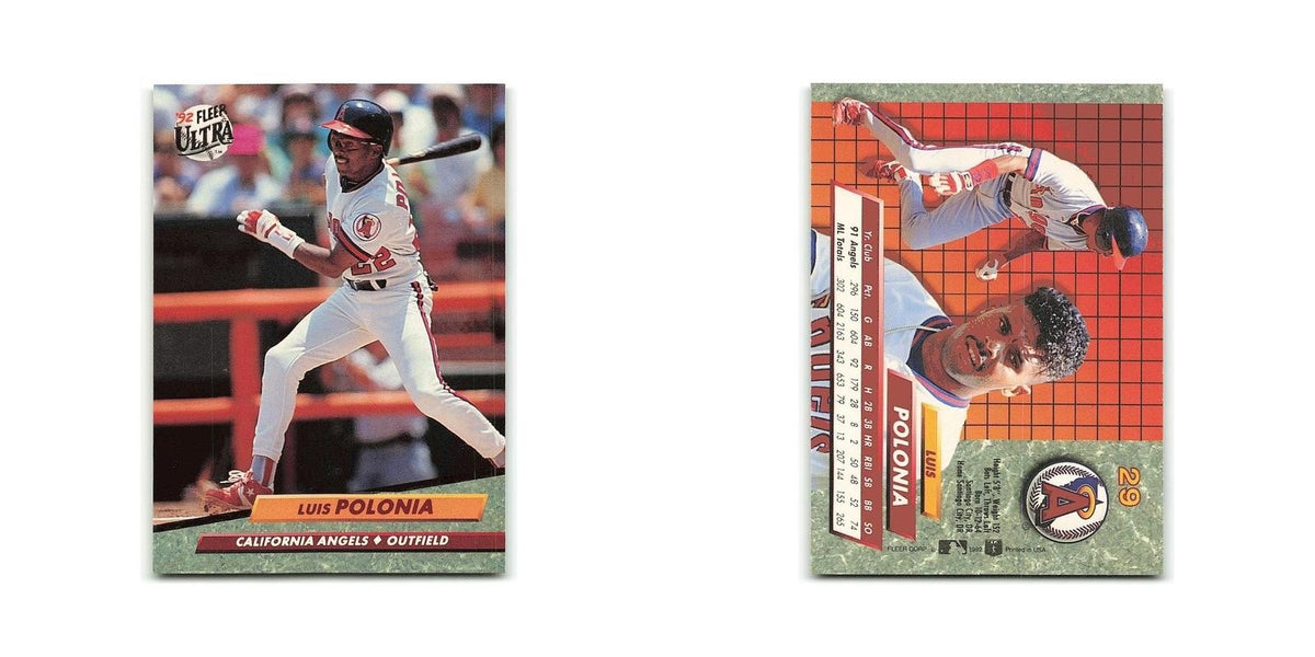 Luis Polonia 1992 Fleer Ultra #29 California Angels Baseball Card NM