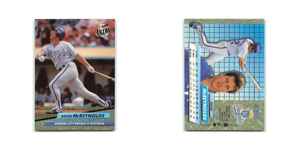 Kevin McReynolds 1992 Fleer Ultra #374 Kansas City Royals Baseball Card NM