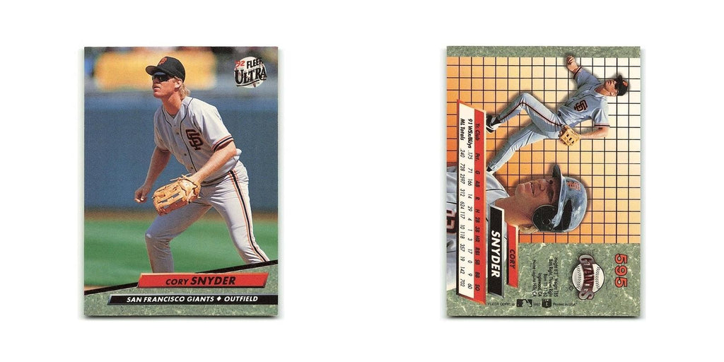 Cory Snyder 1992 Fleer Ultra #595 San Francisco Giants Baseball Card NM