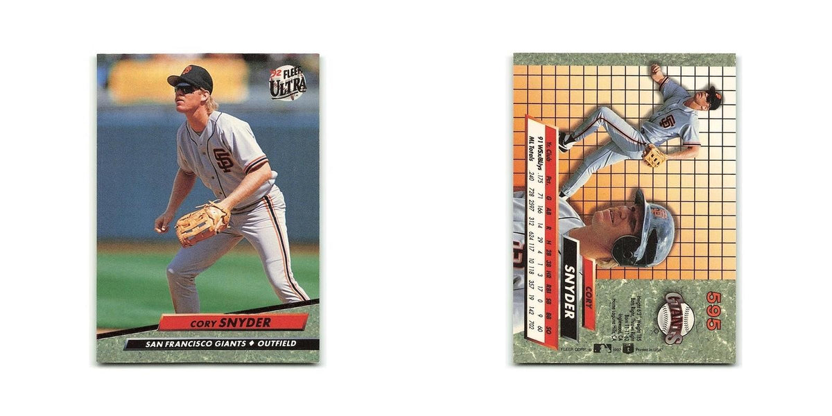 Cory Snyder 1992 Fleer Ultra #595 San Francisco Giants Baseball Card NM