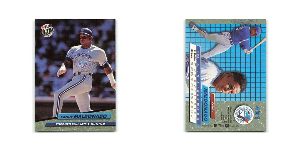 Candy Maldonado 1992 Fleer Ultra #451 Toronto Blue Jays Baseball Card NM