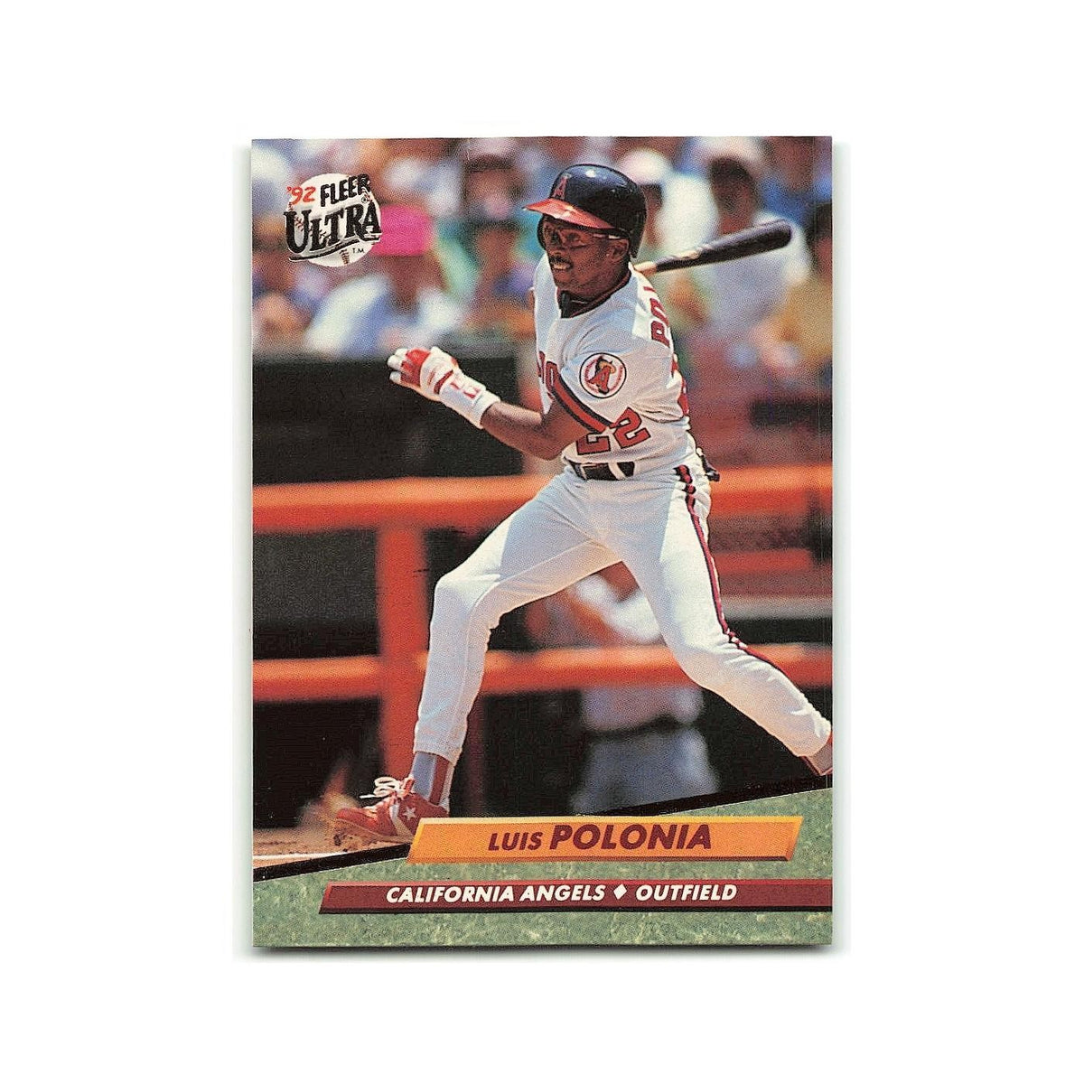 Luis Polonia 1992 Fleer Ultra #29 California Angels Baseball Card NM