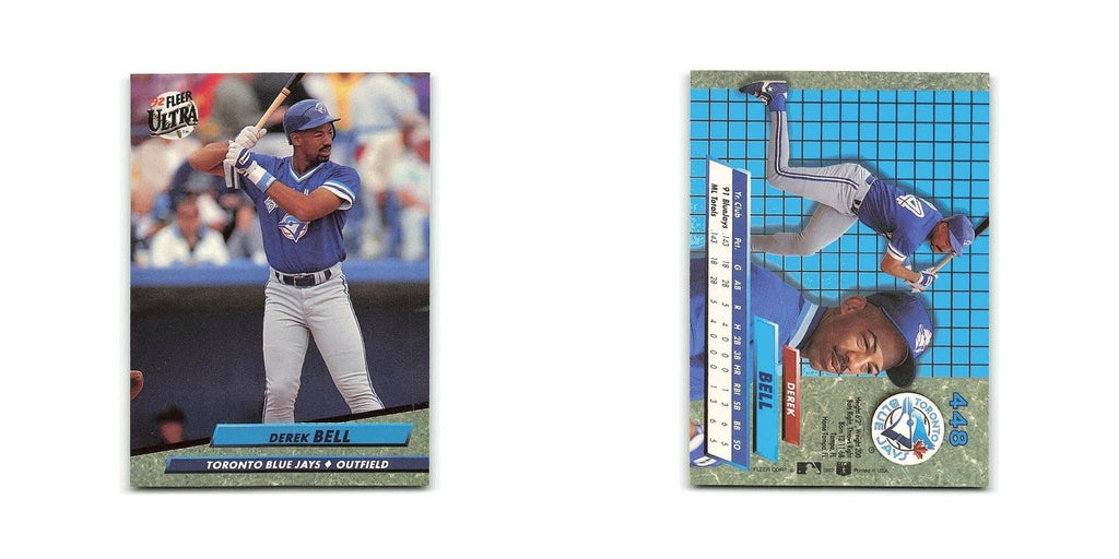 Derek Bell 1992 Fleer Ultra #448 Toronto Blue Jays Baseball Card NM