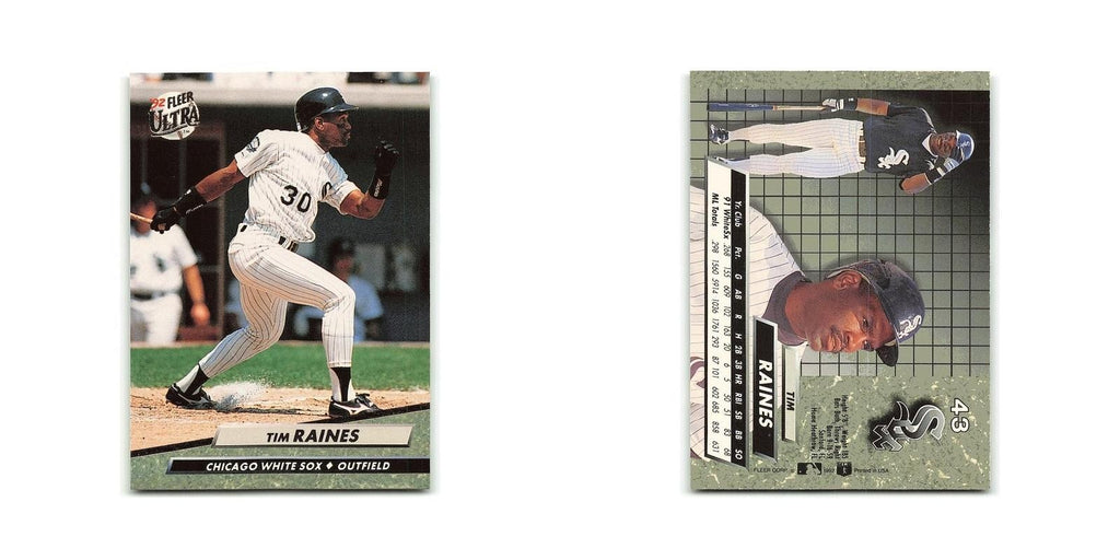 Tim Raines 1992 Fleer Ultra #43 Chicago White Sox Baseball Card NM