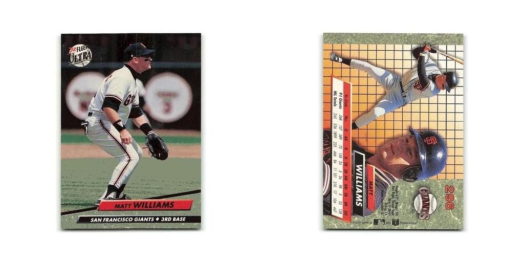 Matt Williams 1992 Fleer Ultra #296 San Francisco Giants Baseball Card NM