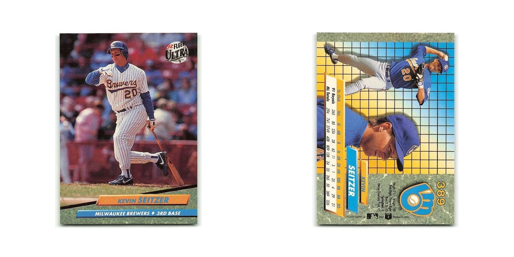 Kevin Seitzer 1992 Fleer Ultra #389 Milwaukee Brewers Baseball Card NM