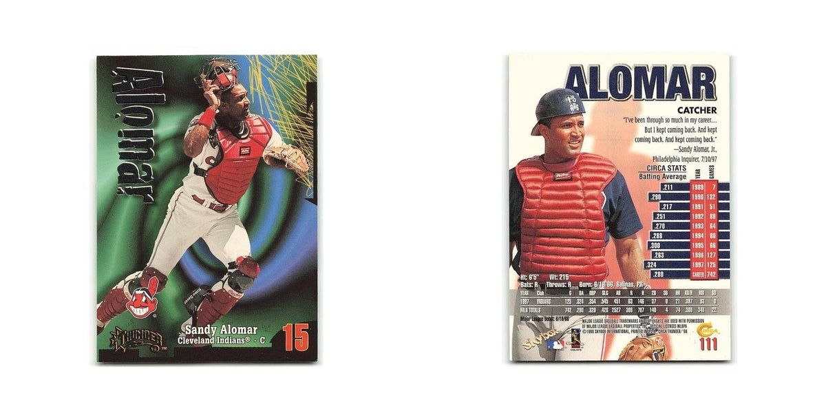 Sandy Alomar Jr. 1998 Circa Thunder #111 Cleveland Indians Baseball Card NM