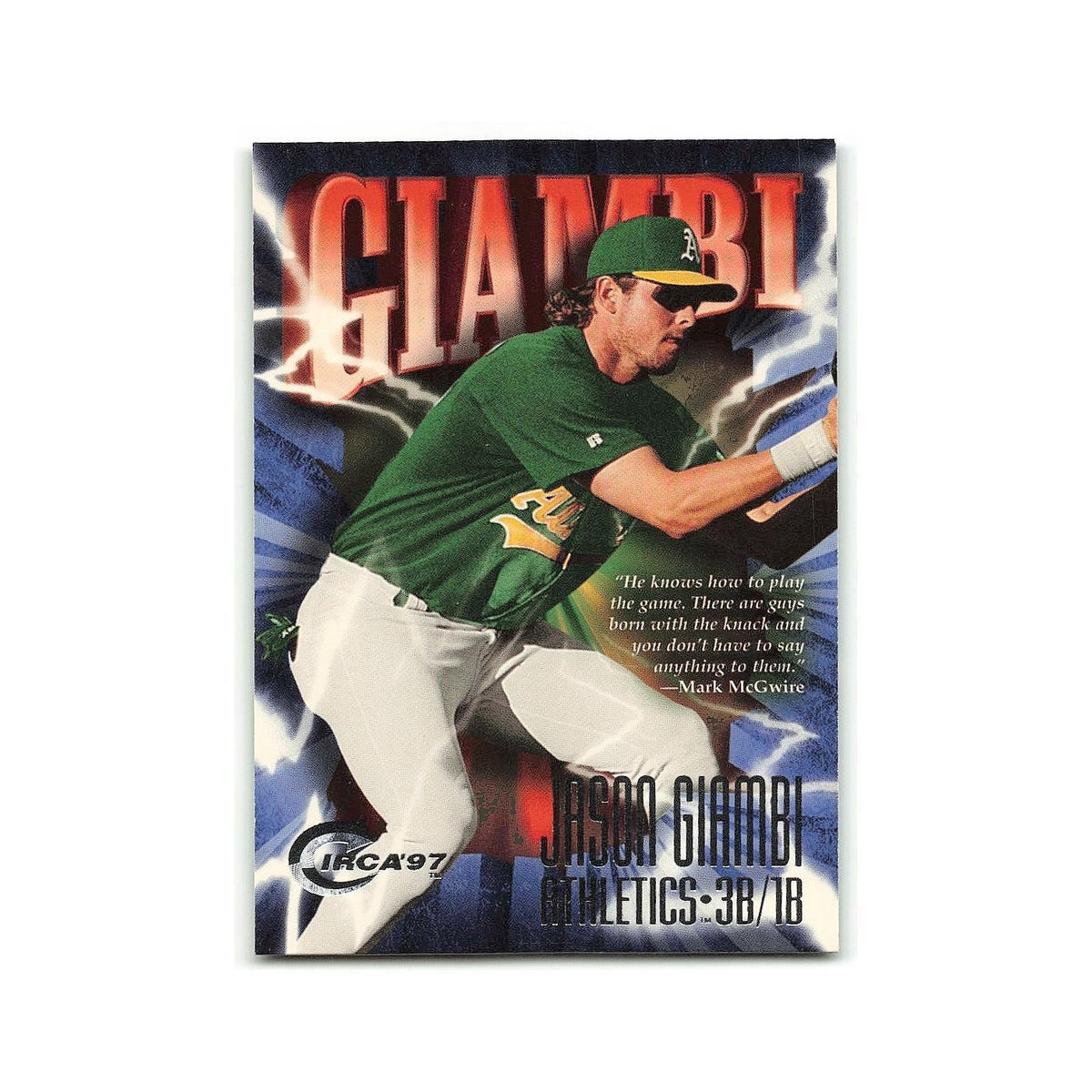 Jason Giambi 1997 Circa #368 Oakland Athletics Baseball Card NM
