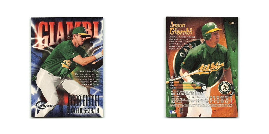 Jason Giambi 1997 Circa #368 Oakland Athletics Baseball Card NM