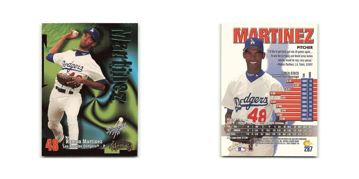 Ramon Martinez 1998 Circa Thunder #287 Los Angeles Dodgers Baseball Card NM