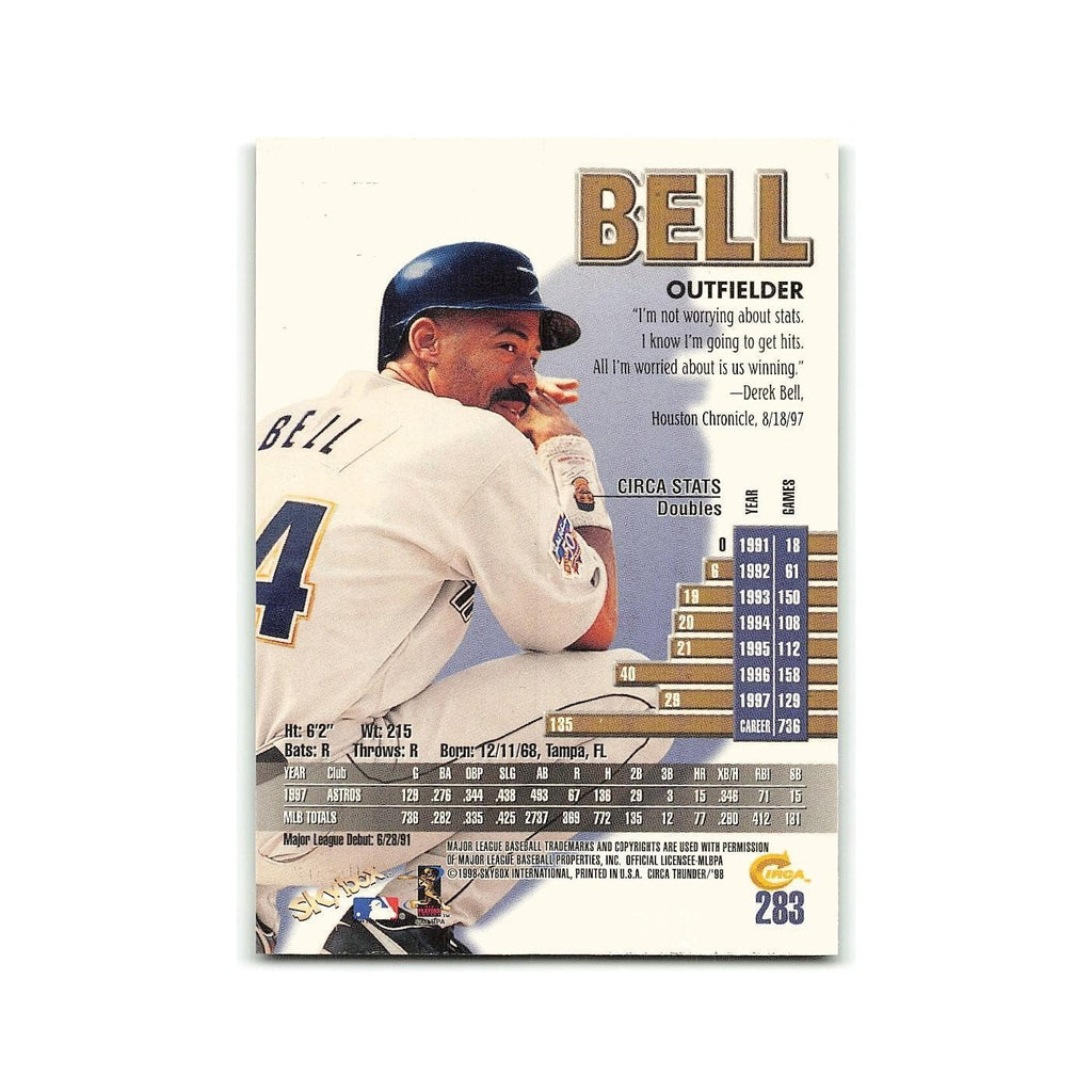 Derek Bell 1998 Circa Thunder #283 Houston Astros Baseball Card NM