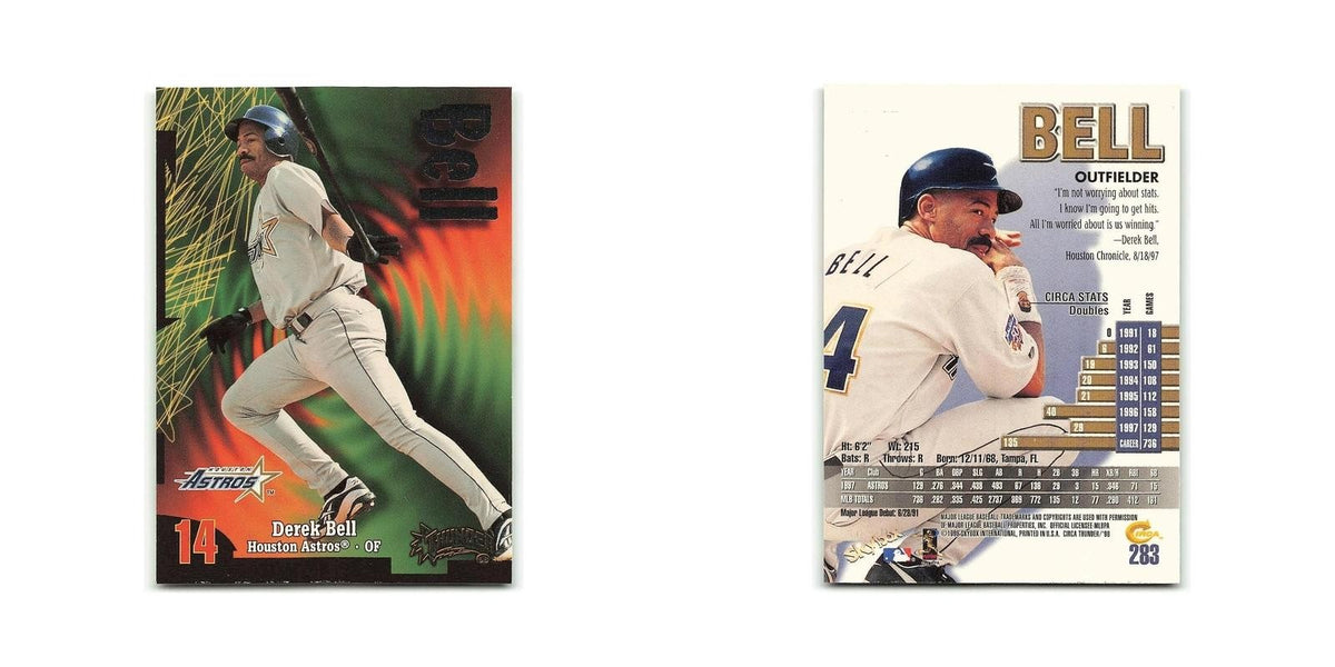 Derek Bell 1998 Circa Thunder #283 Houston Astros Baseball Card NM