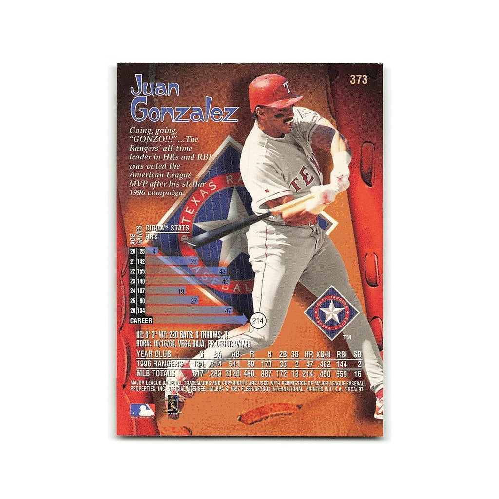 Juan Gonzalez 1997 Circa #373 Texas Rangers Baseball Card NM