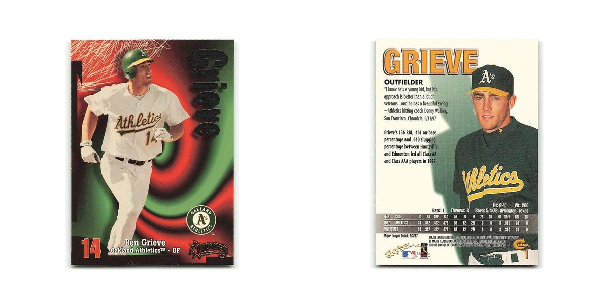 Ben Grieve 1998 Circa Thunder #1 Oakland Athletics Baseball Card NM