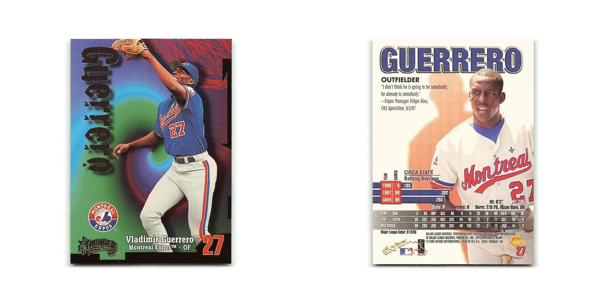 Vladimir Guerrero 1998 Circa Thunder #27 Montreal Expos Baseball Card NM