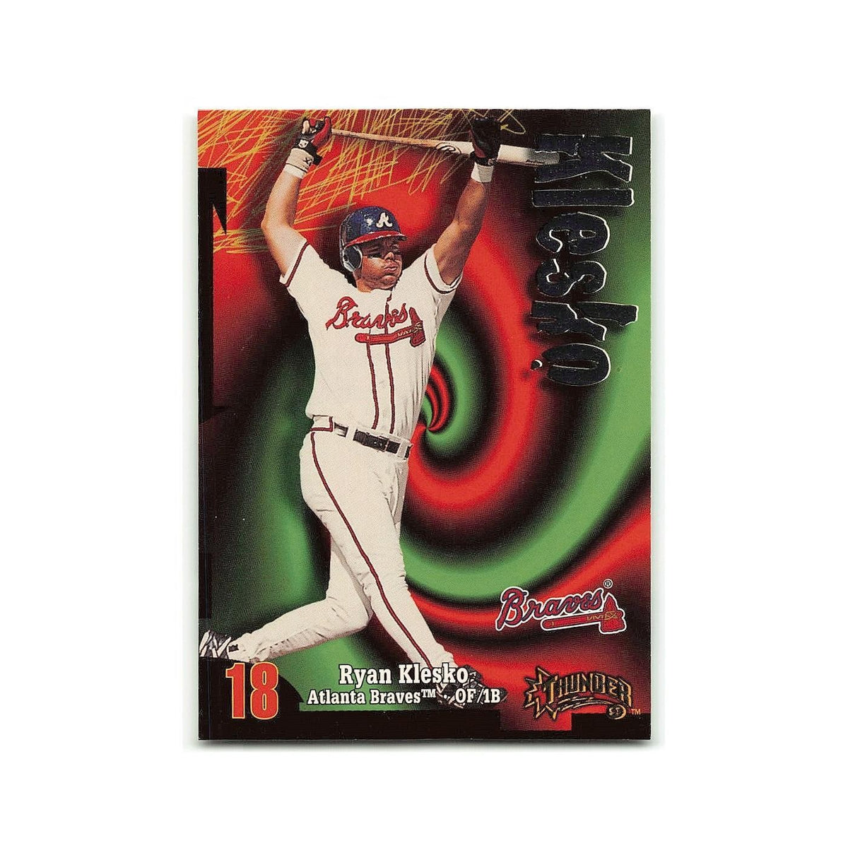 Ryan Klesko 1998 Circa Thunder #181 Atlanta Braves Baseball Card NM