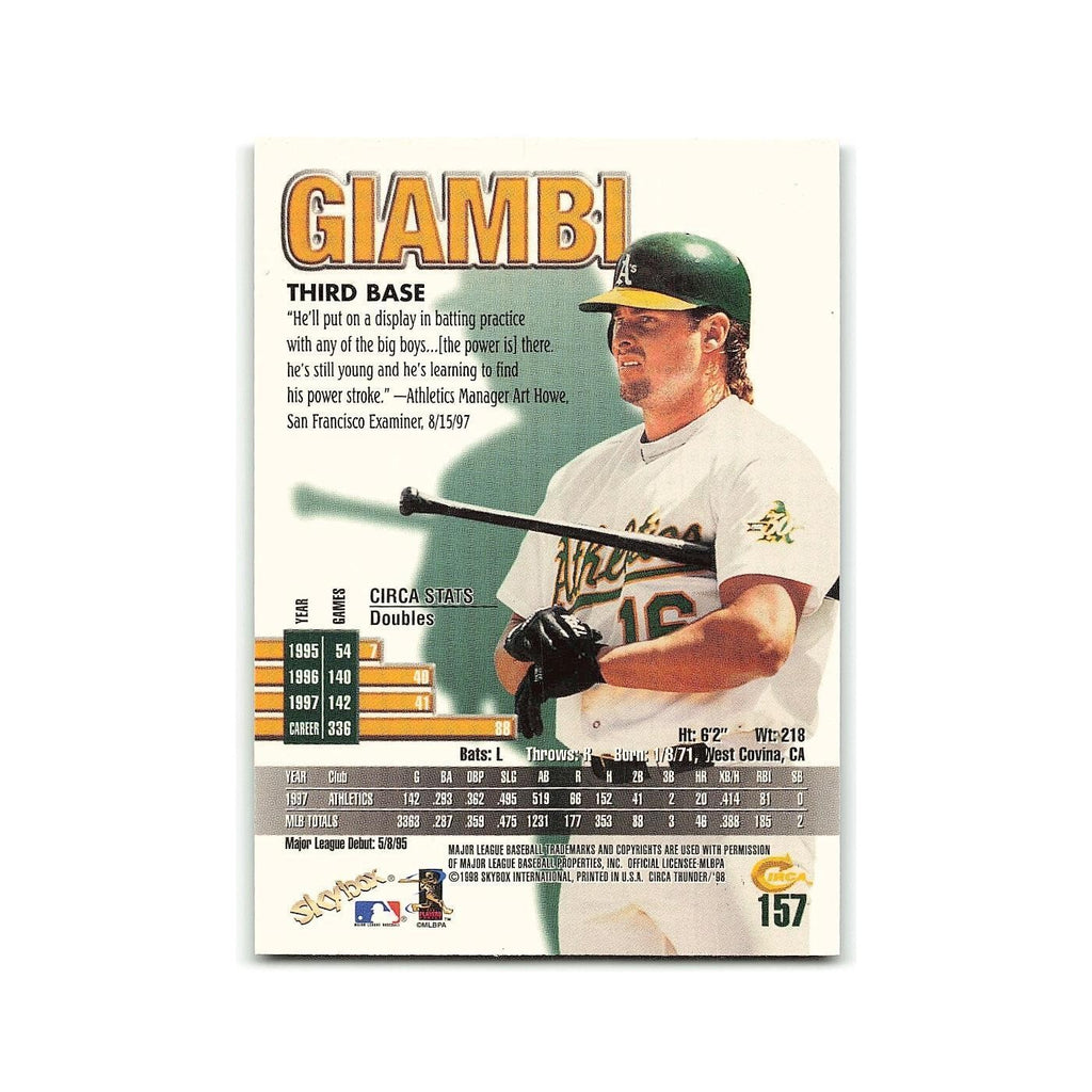 Jason Giambi 1998 Circa Thunder #157 Oakland Athletics Baseball Card NM